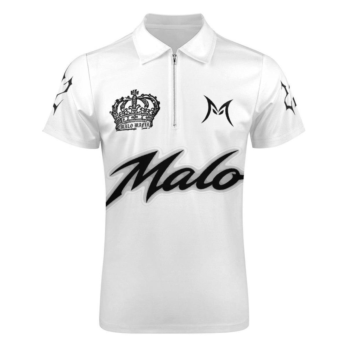 Cotton Zip Short Sleeve MALO MAFIA POLO Shirt for Men