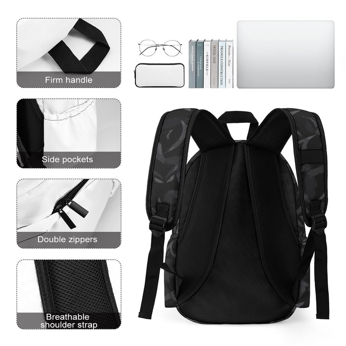 Oxford Cloth School Backpack(All-Over Printing)