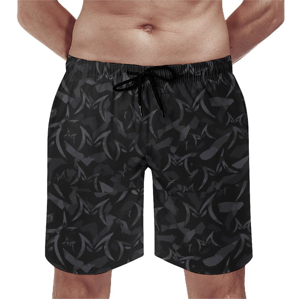 MALO MAFIA Black Camo110gsm Cotton Men's Beach Shorts