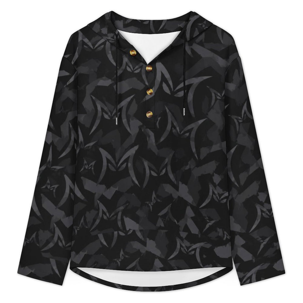 200gsm Men's Button Hooded Sweatshirt(All-Over Printing)