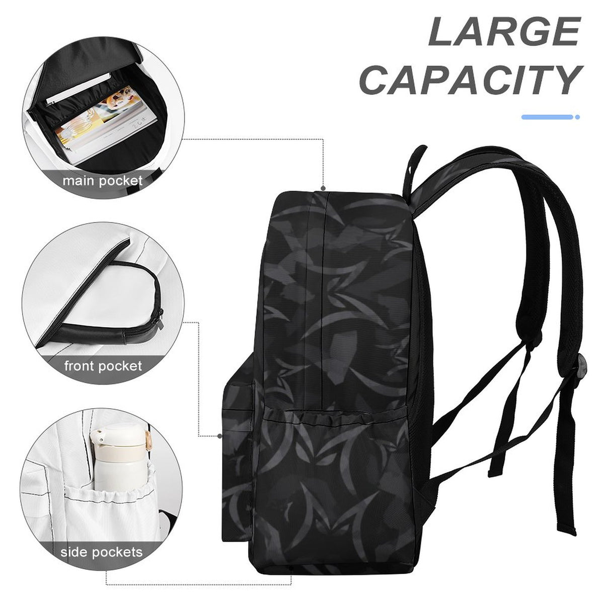 Oxford Cloth School Backpack(All-Over Printing)