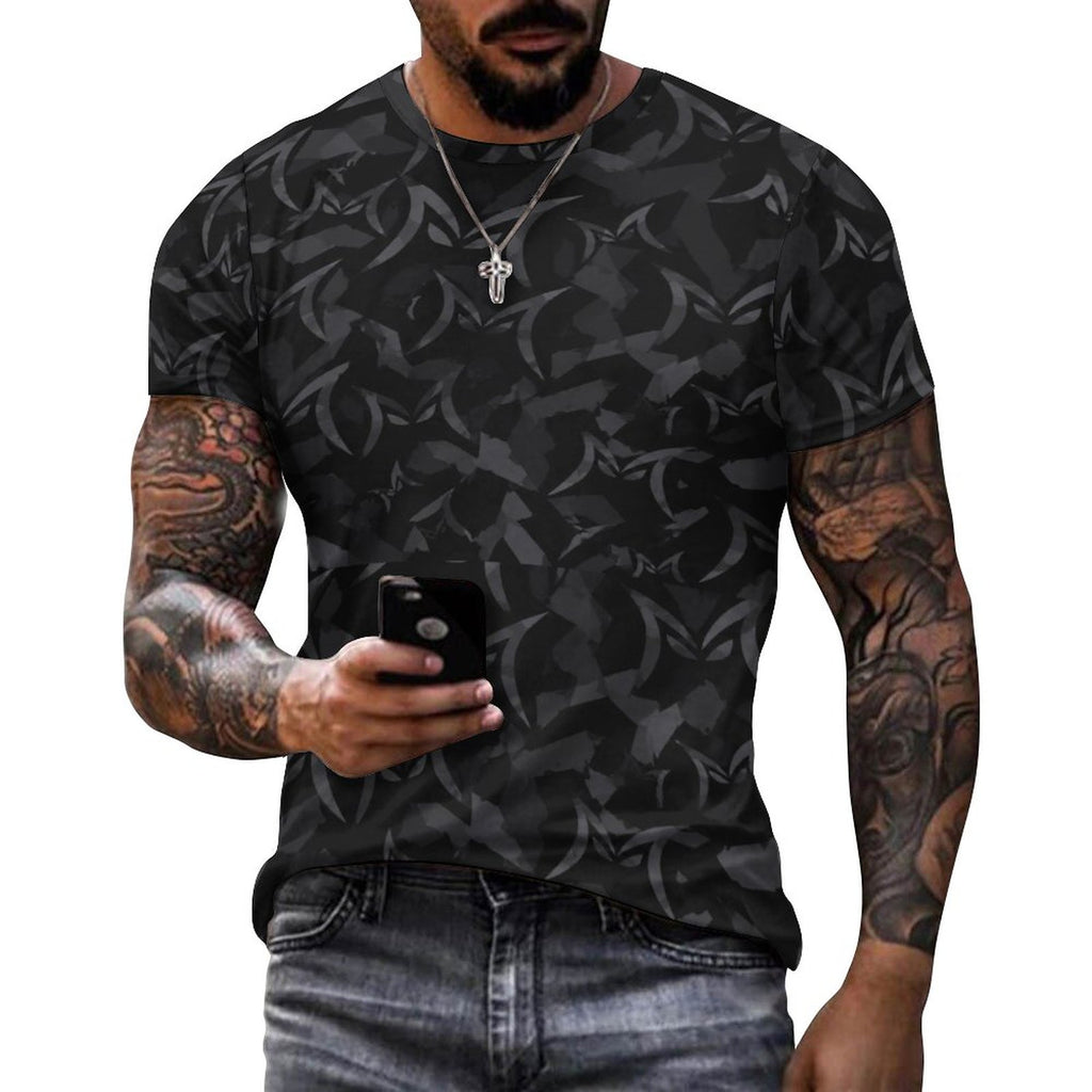 MALO MAFIA Black Camo 190gsm Cotton Comfort Short-Sleeve T-Shirt for Men