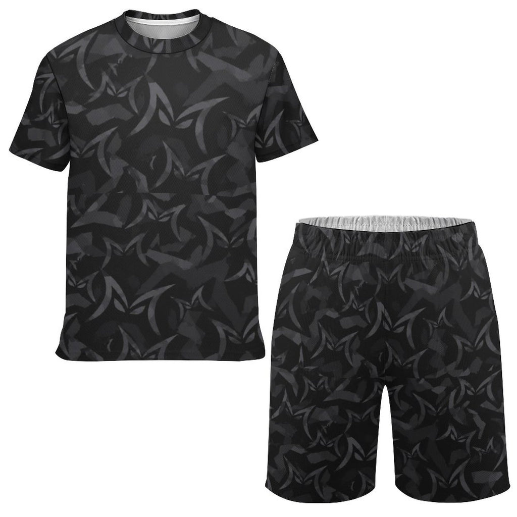 MALO MAFIA Black Camo T-shirt Shorts Set