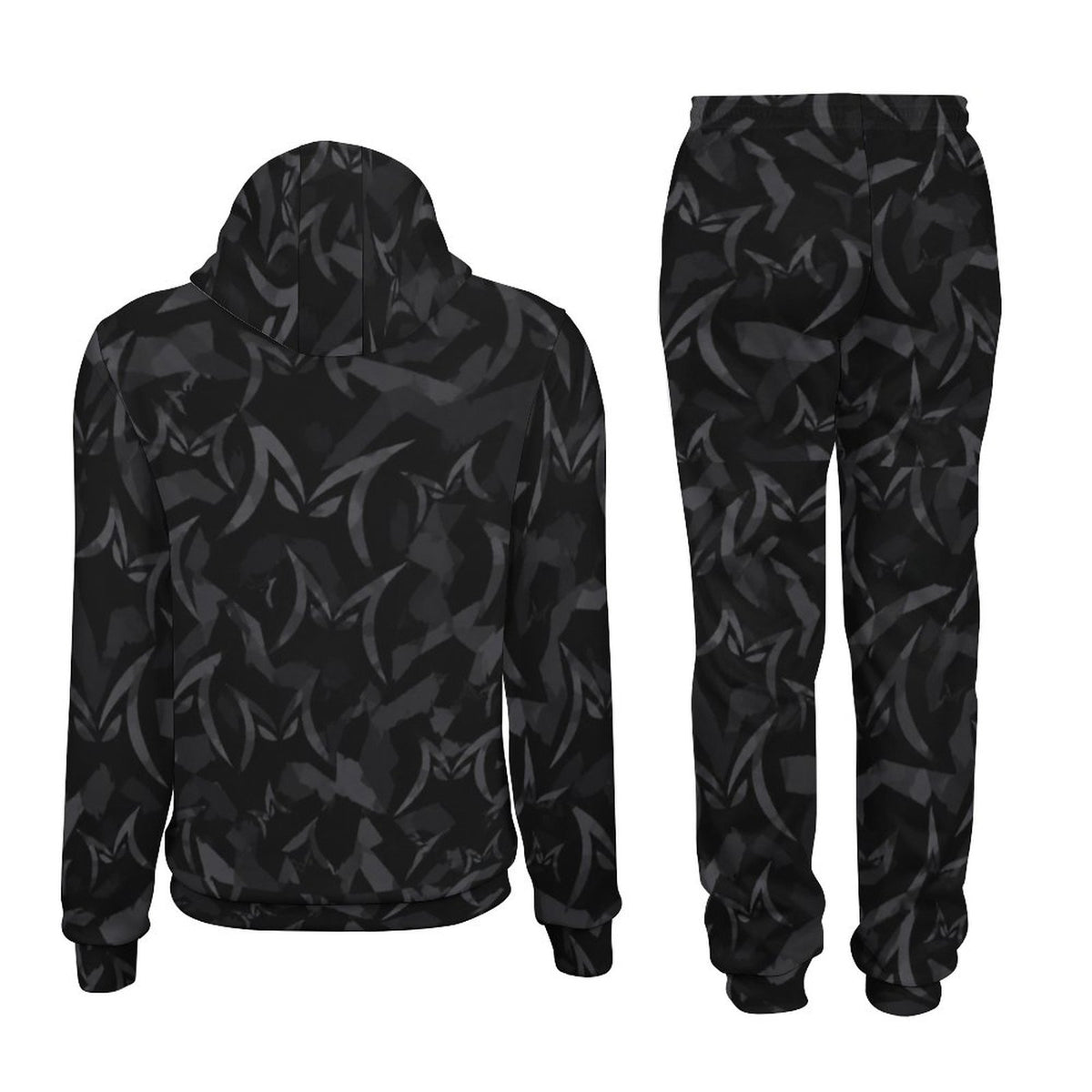 MALO MAFIA Black Camo 250gsm Imitation Cotton Hoodie & Joggers Set
