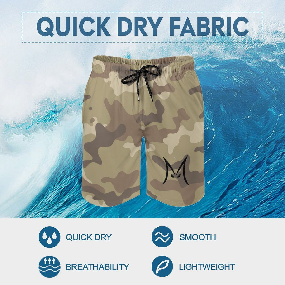 MALO Mens 100% Cotton 2 piece Camo Outfit with Sneakers