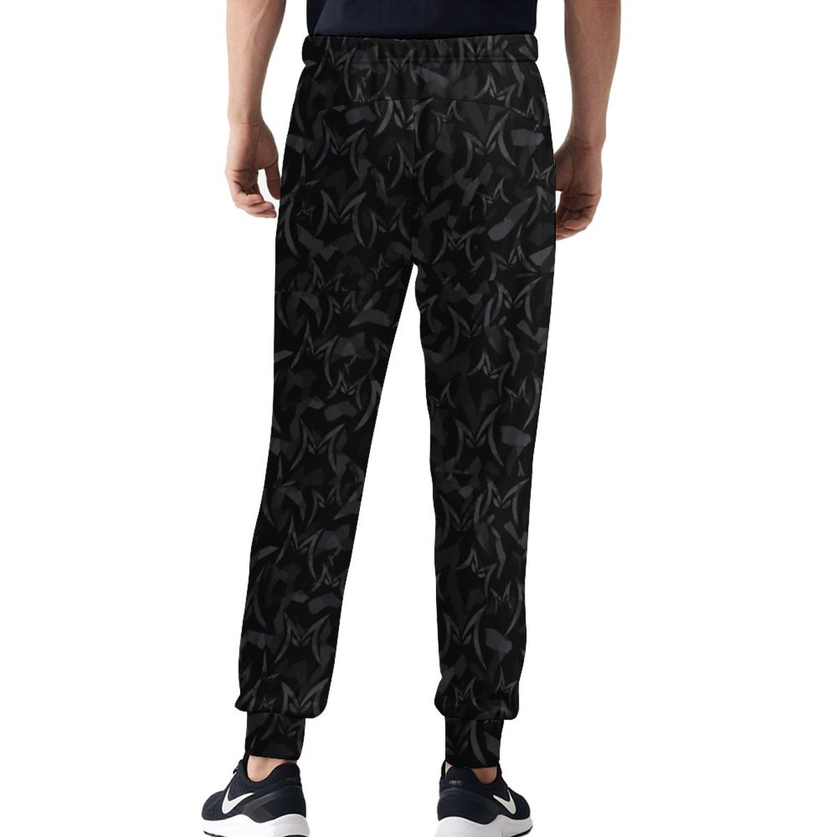 MALO MAFIA Black Camo180gsm Men's Quick Dry Running Pants(All-Over Printing)