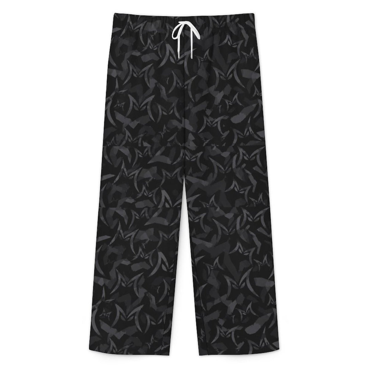 MALO MAFIA Black Camo 230gsm Drawstring Wide Leg Casual Pants(All-Over Printing)