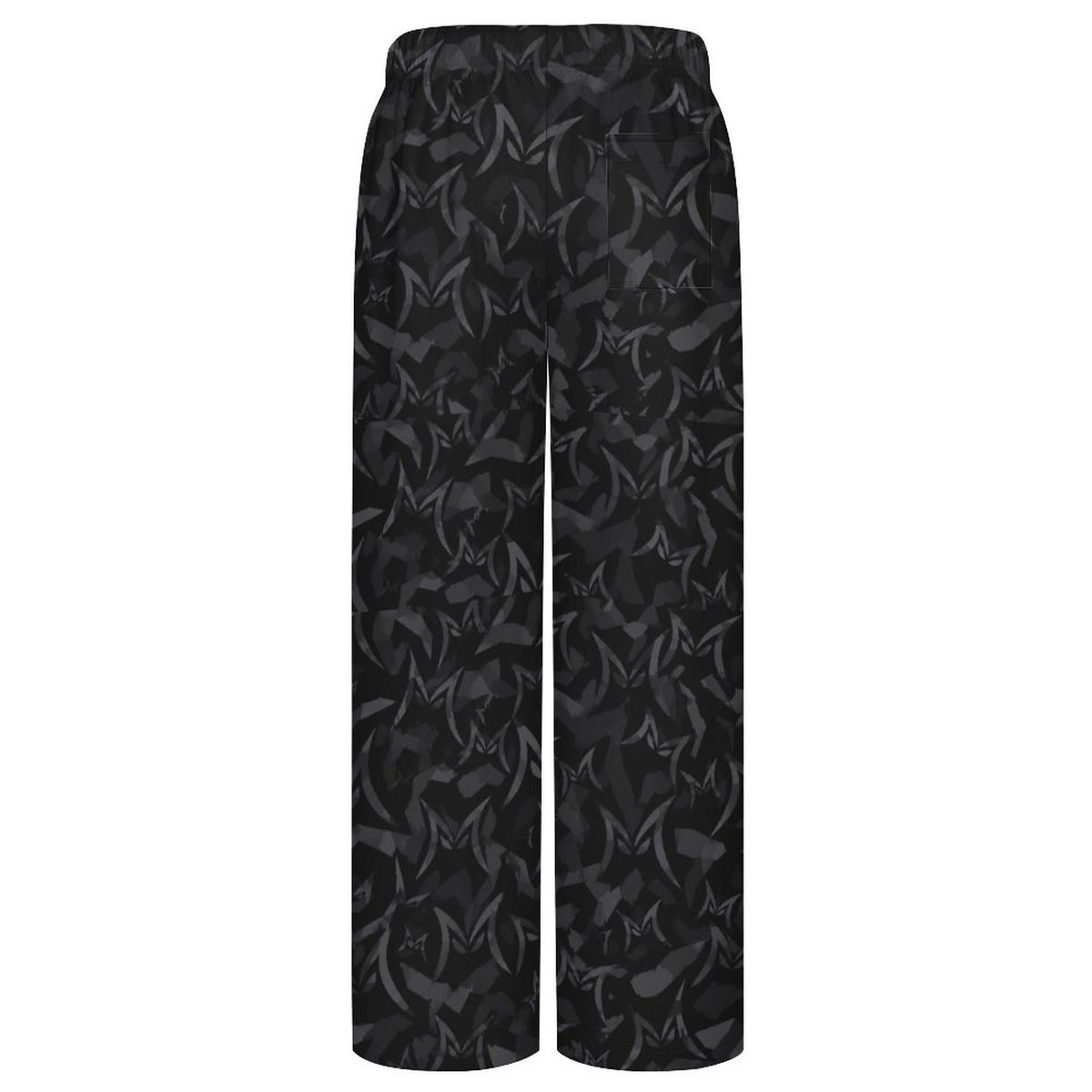MALO MAFIA Black Camo 230gsm Drawstring Wide Leg Casual Pants(All-Over Printing)