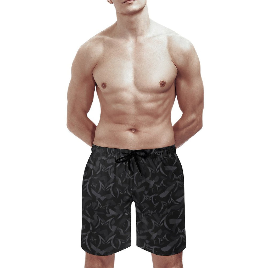 MALO MAFIA Black Camo110gsm Cotton Men's Beach Shorts