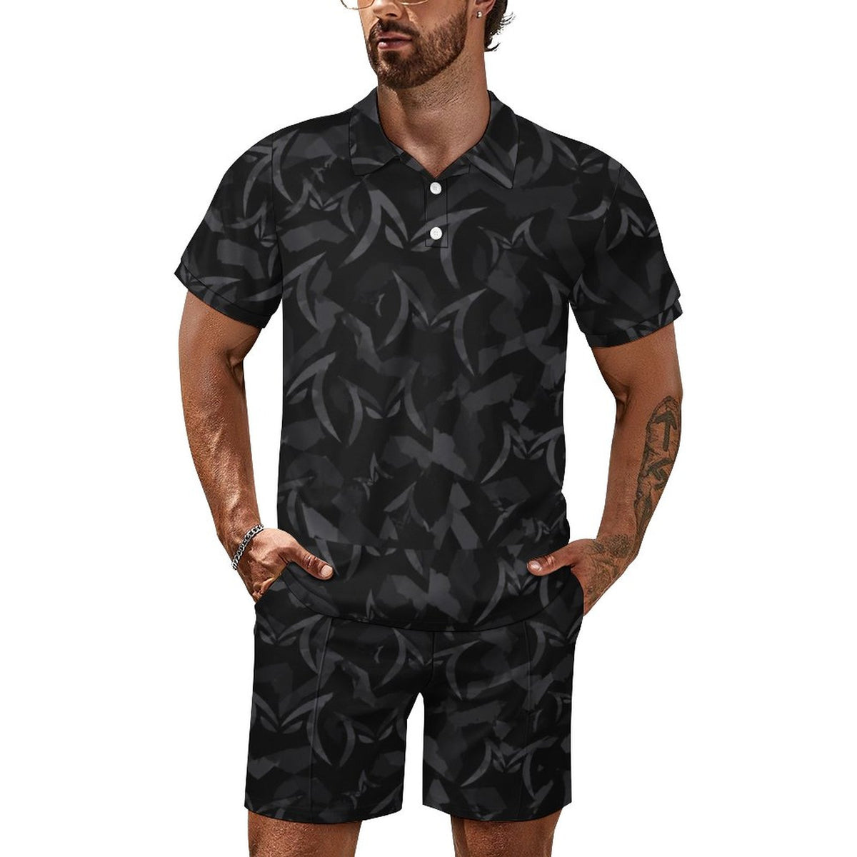 200gsm Short Sleeve Men's POLO Shirt Set(All-Over Printing)
