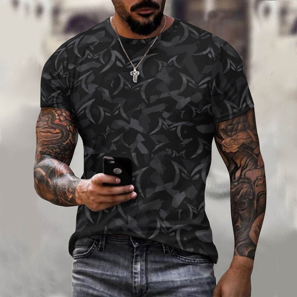 MALO MAFIA Black Camo 190gsm Cotton Comfort Short-Sleeve T-Shirt for Men