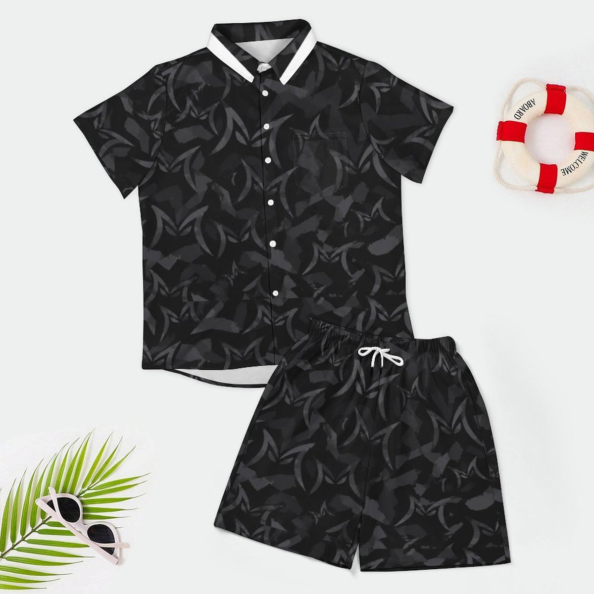 Short Sleeve Shirt and Shorts Set(All-Over Printing)