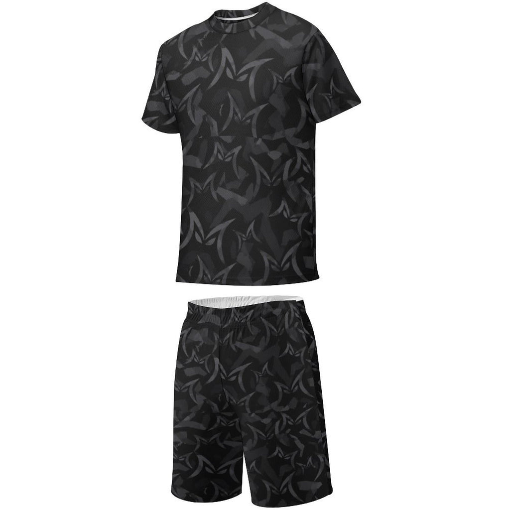 MALO MAFIA Black Camo T-shirt Shorts Set