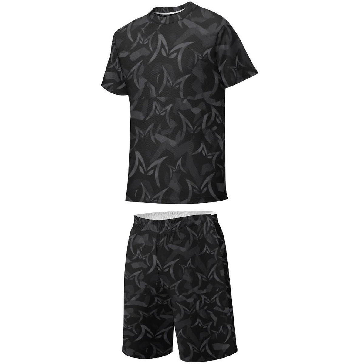 MALO MAFIA Black Camo T-shirt Shorts Set