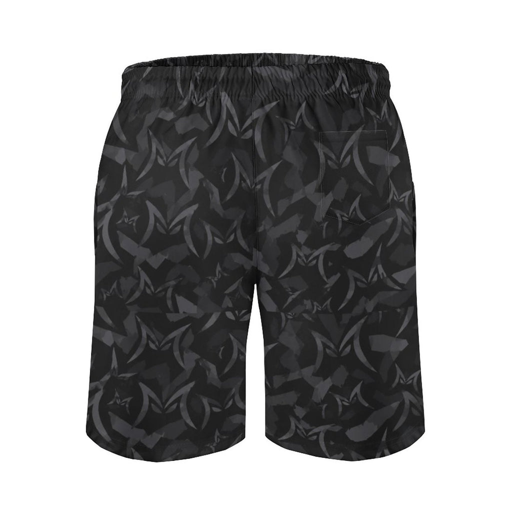 MALO MAFIA Black Camo110gsm Cotton Men's Beach Shorts