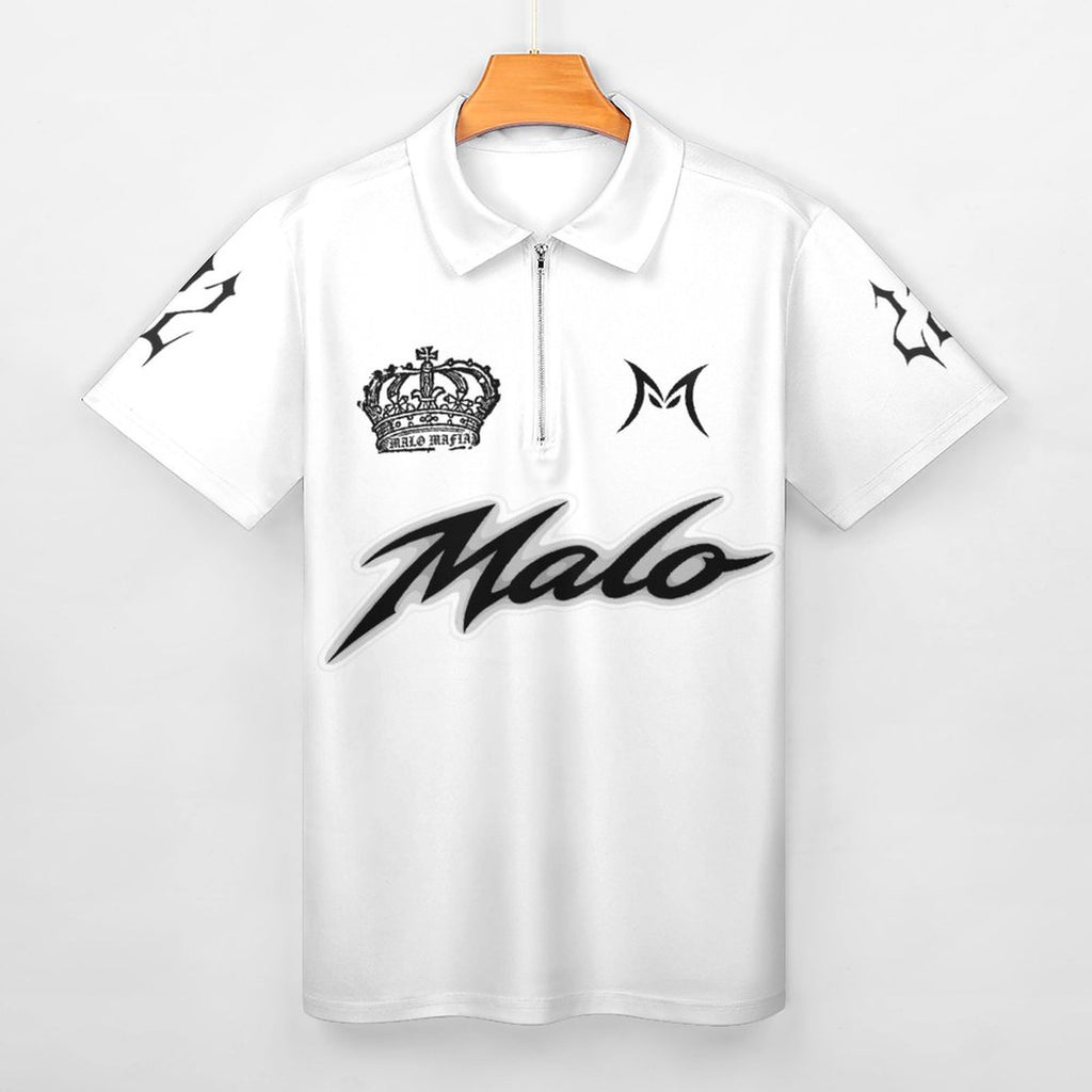 Cotton Zip Short Sleeve MALO MAFIA POLO Shirt for Men