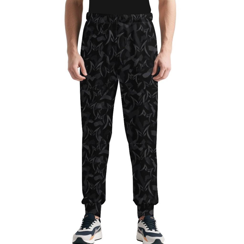 MALO MAFIA Black Camo180gsm Men's Quick Dry Running Pants(All-Over Printing)